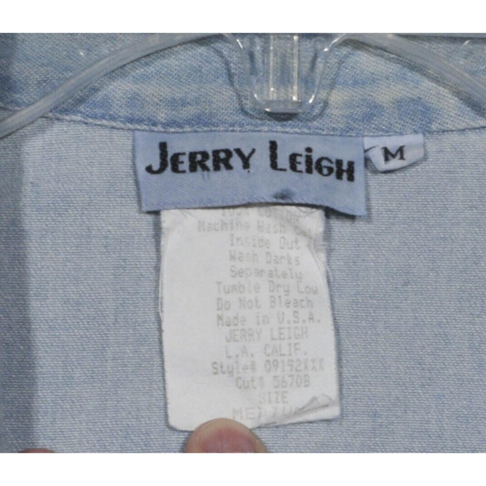 Jerry Leigh Looney Tunes Denim Chambray Button-Up Shirt Sz M - Picture 4 of 4